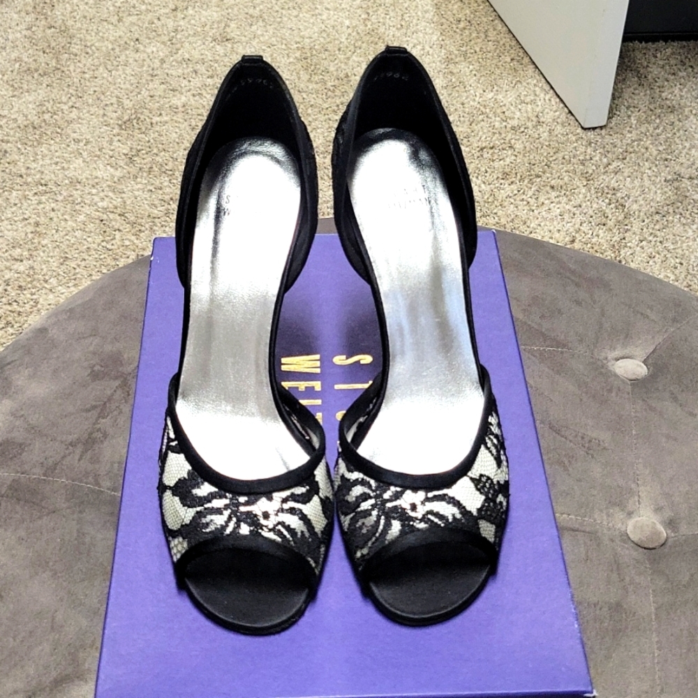 Stuart Weitzman Guipure Lace Heels